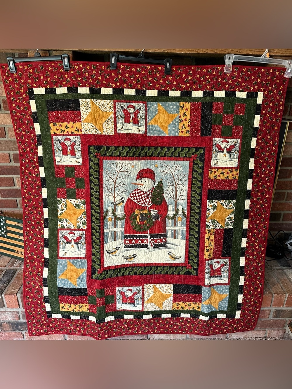 Winter Welcome Lap/Wall Quilt Holly Jolly Snowmen Kathy Schmidt Moda Kit Winter